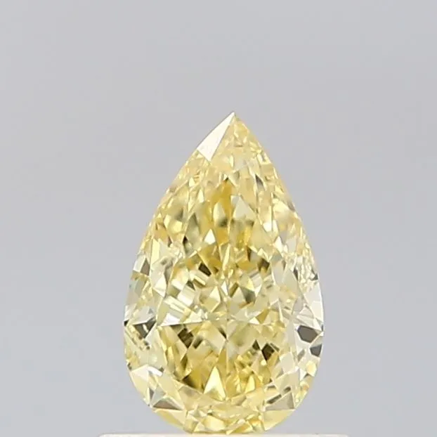0.60ct PEAR Fancy Intense Yellow VS1 Coloured Lab diamond