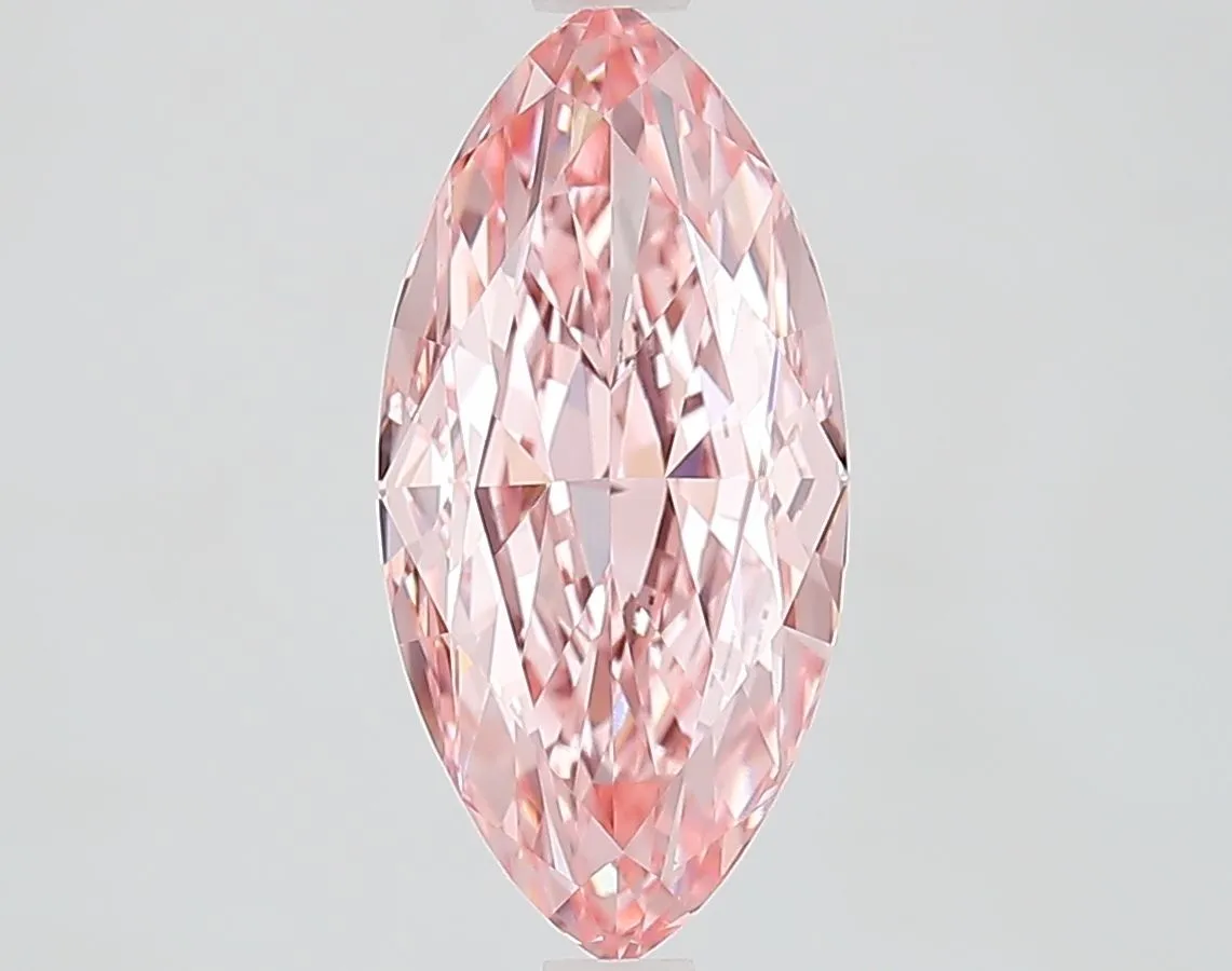 2.82ct MARQUISE Fancy Vivid Pink VVS1 Coloured Lab diamond