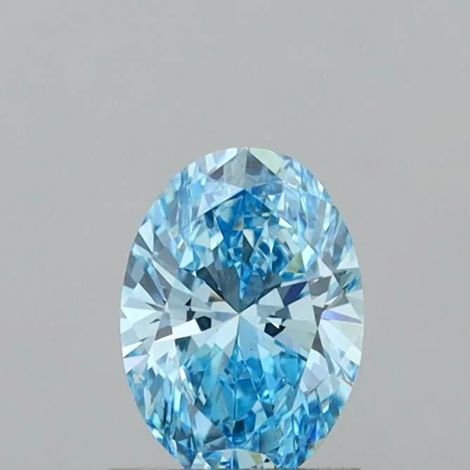 1.02ct OVAL Fancy Vivid Blue VVS2 Coloured Lab diamond