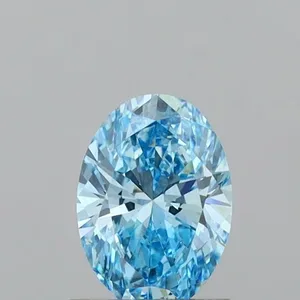1.02ct OVAL Fancy Vivid Blue VVS2 Coloured Lab diamond