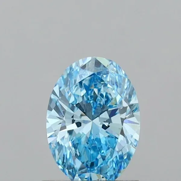 1.02ct OVAL Fancy Vivid Blue VVS2 Coloured Lab diamond