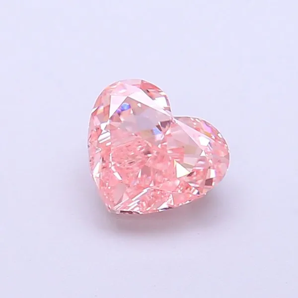 1.11ct HEART Fancy Intense Pink VS1 Coloured Lab diamond