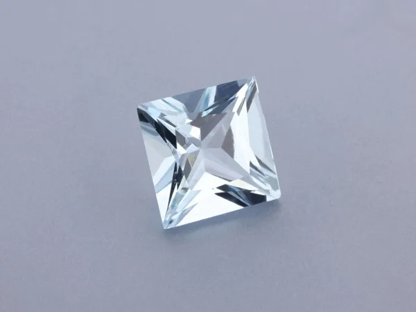 1.47ct Blue Aquamarine, Square cut gemstone