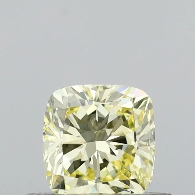 0.48ct CUSHION Fancy Light Yellow VVS2 Coloured Lab diamond