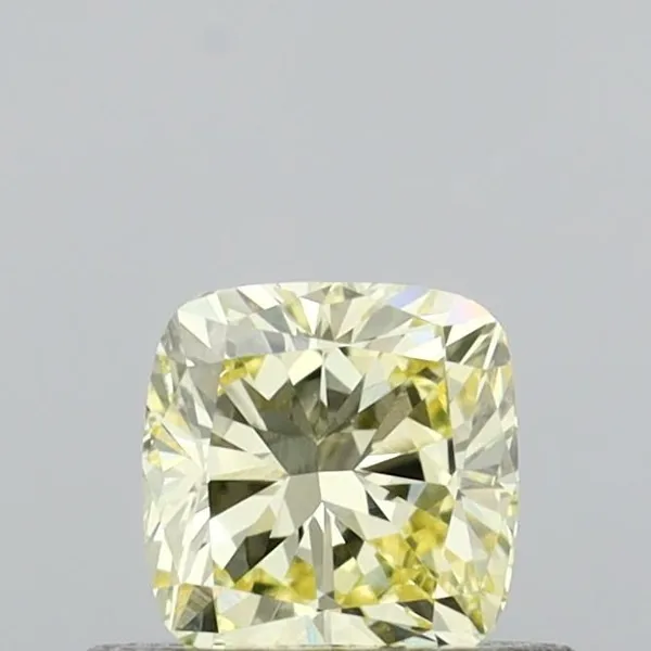 0.48ct CUSHION Fancy Light Yellow VVS2 Coloured Lab diamond