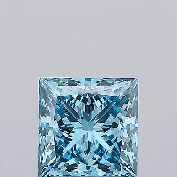 3.03ct PRINCESS Fancy Vivid Blue VS2 Coloured Lab diamond