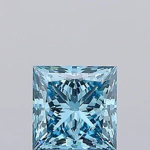 3.03ct PRINCESS Fancy Vivid Blue VS2 Coloured Lab diamond