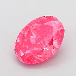 1.09ct OVAL Fancy Vivid Pink VVS2 Coloured Lab diamond