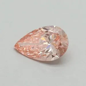 0.33ct PEAR Fancy Vivid Pink VS2 Coloured Lab diamond