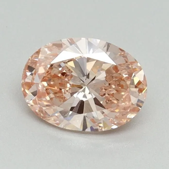 0.77ct OVAL Fancy Intense Pink VS1 Coloured Lab diamond