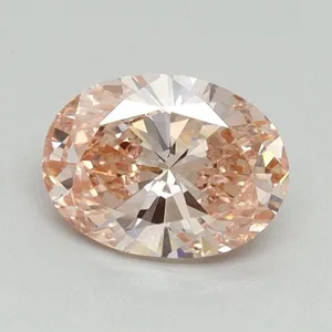 0.77ct OVAL Fancy Intense Pink VS1 Coloured Lab diamond