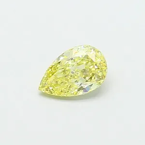 0.96ct PEAR Fancy Yellow VS2 Coloured Lab diamond