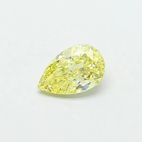 0.96ct PEAR Fancy Yellow VS2 Coloured Lab diamond