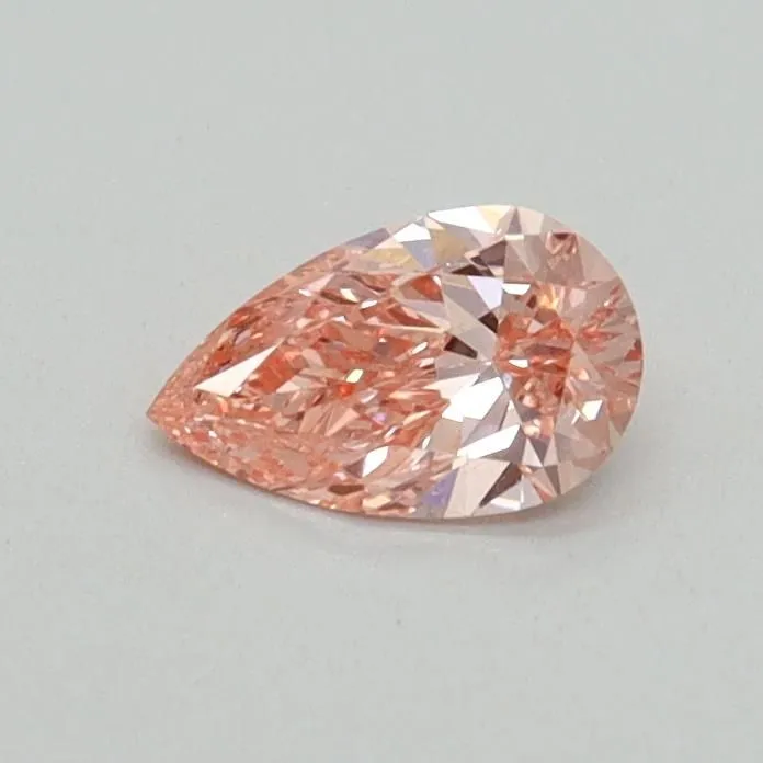 0.31ct PEAR Fancy Vivid Pink VVS2 Coloured Lab diamond