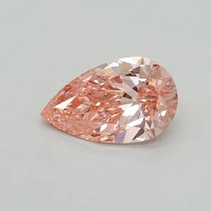 0.31ct PEAR Fancy Vivid Pink VVS2 Coloured Lab diamond