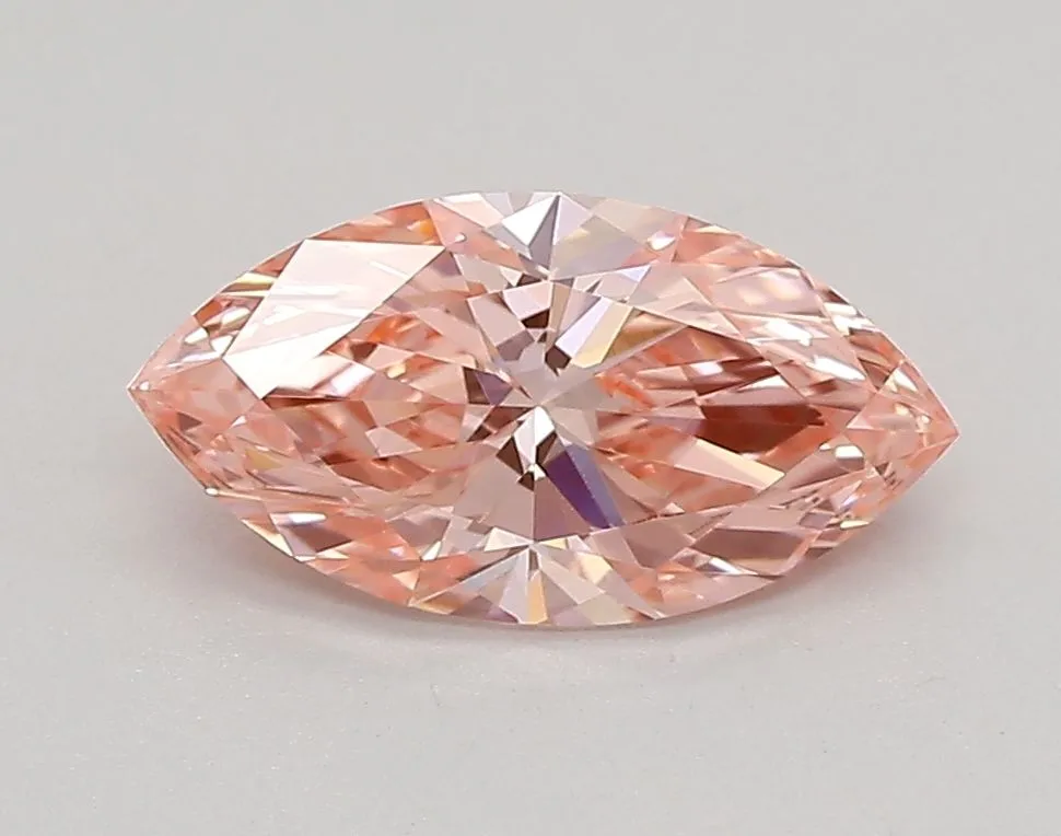 0.85ct MARQUISE Fancy Vivid Pink VVS2 Coloured Lab diamond