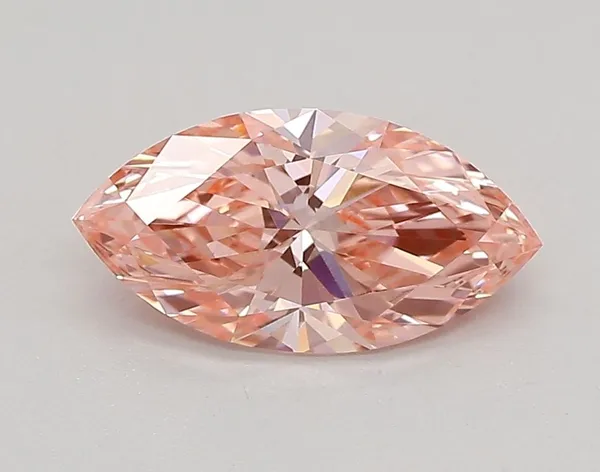 0.85ct MARQUISE Fancy Vivid Pink VVS2 Coloured Lab diamond