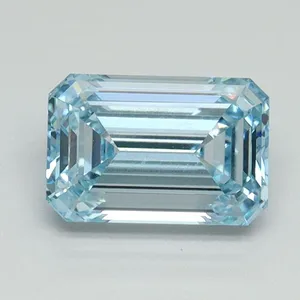 1.2ct EMERALD Fancy Intense Blue VS1 Coloured Lab diamond