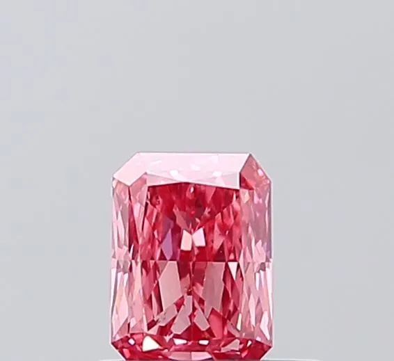 0.52ct RADIANT Fancy Vivid Pink VS2 Coloured Lab diamond