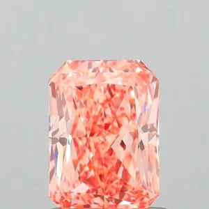 1.11ct RADIANT Fancy Intense Orangey Pink VVS2 Coloured Lab diamond