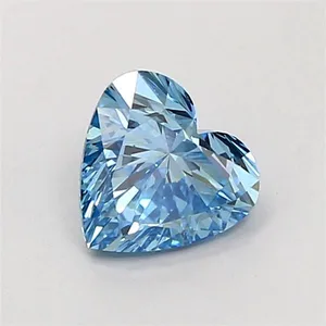 0.55ct HEART Fancy Vivid Blue VS2 Coloured Lab diamond