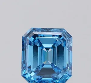 1.04ct EMERALD Fancy Vivid Blue SI2 Coloured Lab diamond