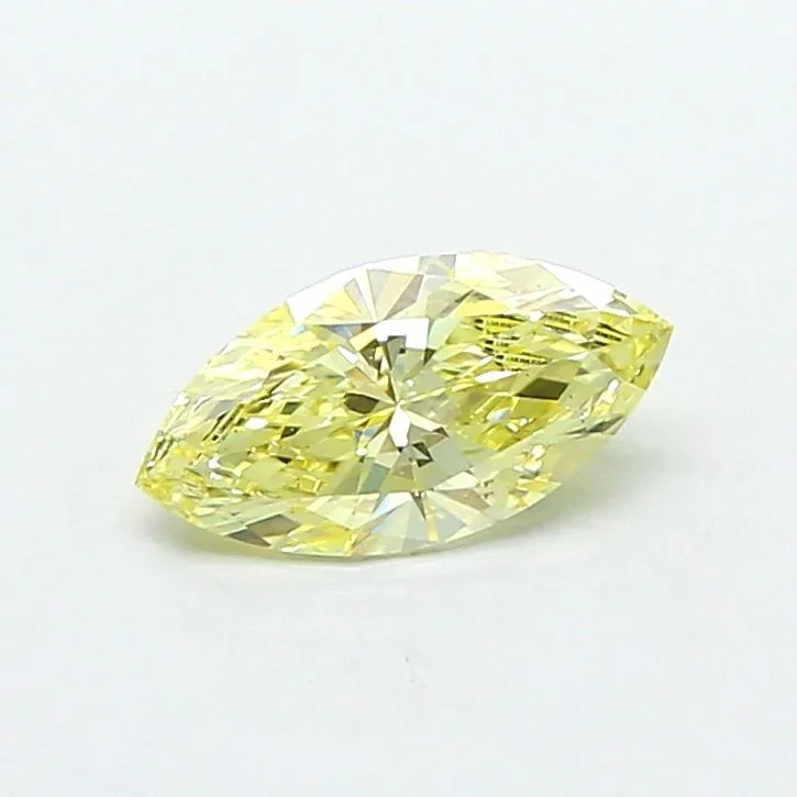 0.63ct MARQUISE Fancy Intense Yellow VS1 Coloured Lab diamond
