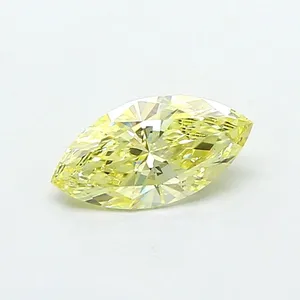 0.63ct MARQUISE Fancy Intense Yellow VS1 Coloured Lab diamond