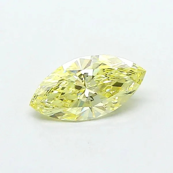 0.63ct MARQUISE Fancy Intense Yellow VS1 Coloured Lab diamond