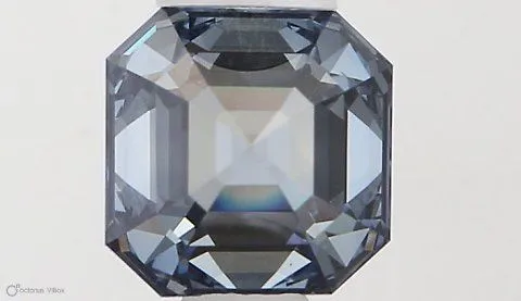 0.65ct EMERALD Fancy Intense Blue VS2 Coloured Lab diamond