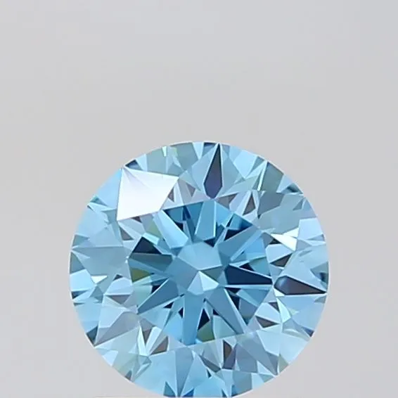 1.07ct ROUND Fancy Vivid Blue VVS2 Coloured Lab diamond