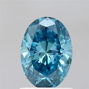 1.05ct OVAL Fancy Vivid Blue SI1 Coloured Lab diamond