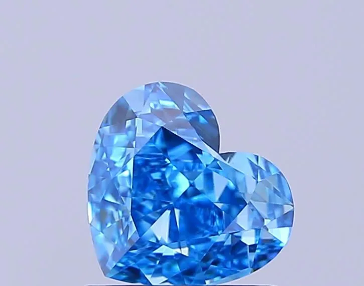 1.00ct HEART Fancy Vivid Blue VS1 Coloured Lab diamond