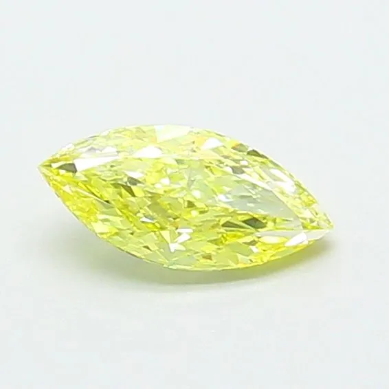 0.52ct MARQUISE Fancy Intense Yellow VVS1 Coloured Lab diamond
