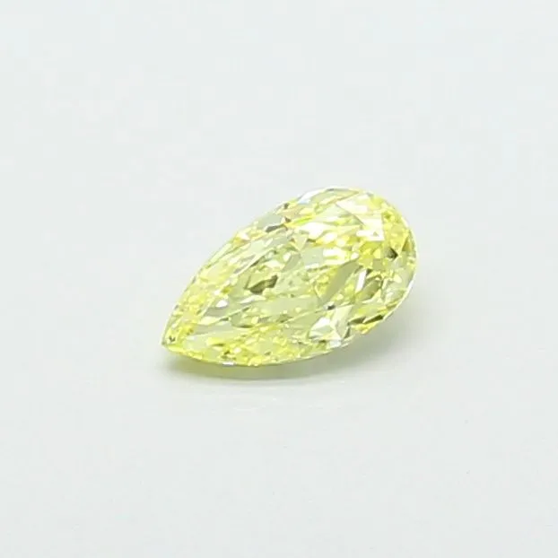 0.75ct PEAR Fancy Yellow VS2 Coloured Lab diamond