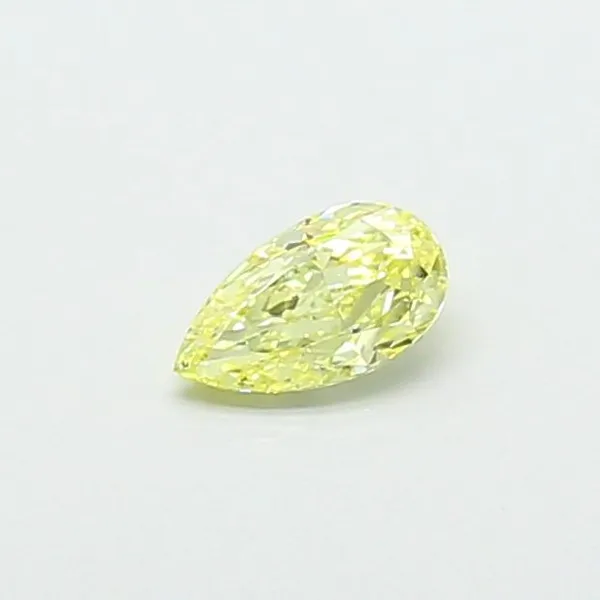 0.75ct PEAR Fancy Yellow VS2 Coloured Lab diamond