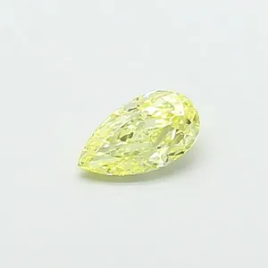 0.75ct PEAR Fancy Yellow VS2 Coloured Lab diamond