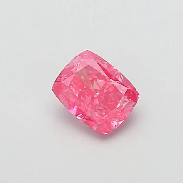 1.07ct CUSHION Fancy Vivid Pink VS1 Coloured Lab diamond