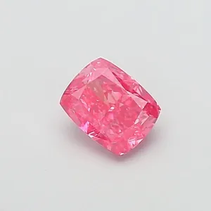 1.07ct CUSHION Fancy Vivid Pink VS1 Coloured Lab diamond