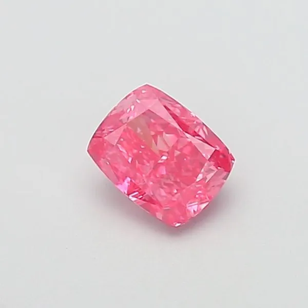 1.07ct CUSHION Fancy Vivid Pink VS1 Coloured Lab diamond