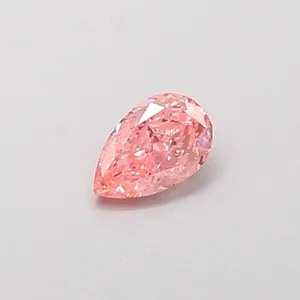 0.31ct PEAR Fancy Vivid Pink VVS2 Coloured Lab diamond