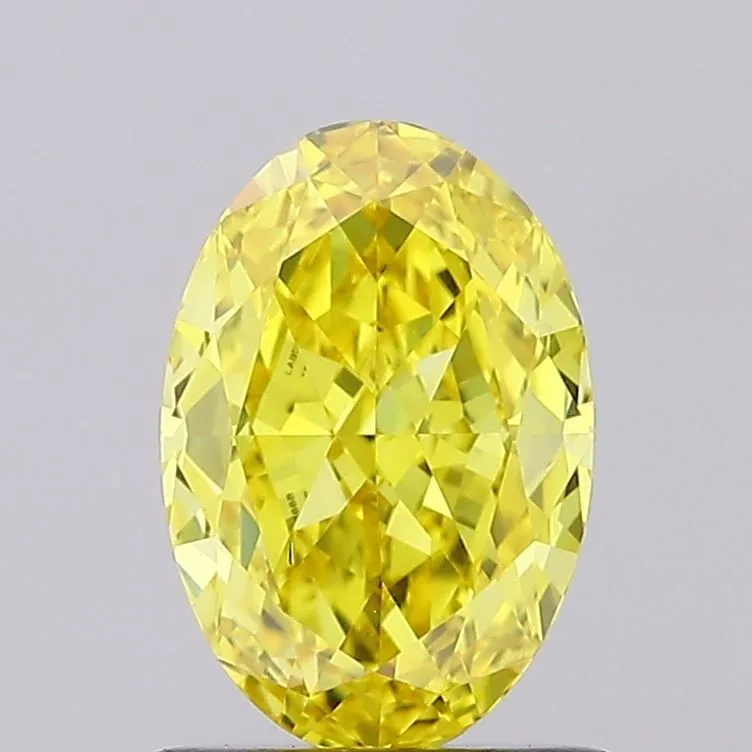 1.10ct OVAL Fancy Intense Yellow VS2 Coloured Lab diamond