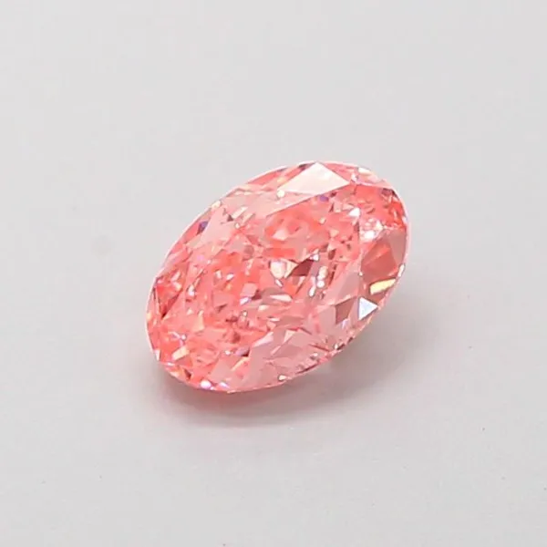 0.63ct OVAL Fancy Vivid Pink VVS2 Coloured Lab diamond