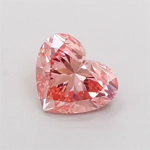 1.25ct HEART Fancy Vivid Pink VS2 Coloured Lab diamond