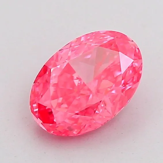 1.1ct OVAL Fancy Vivid Pink VVS2 Coloured Lab diamond