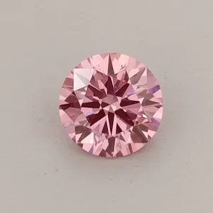 0.38ct ROUND Fancy Vivid Pink VS1 Coloured Lab diamond