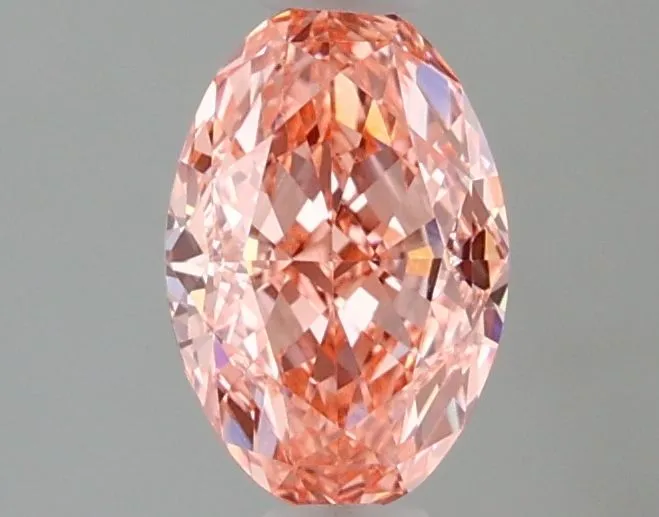1.06ct OVAL Fancy Vivid Pink VVS2 Coloured Lab diamond