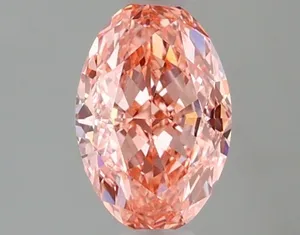 1.06ct OVAL Fancy Vivid Pink VVS2 Coloured Lab diamond