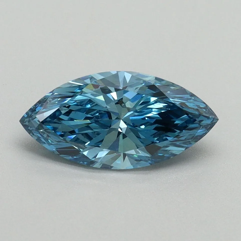 1.07ct MARQUISE Fancy Vivid Blue VS1 Coloured Lab diamond