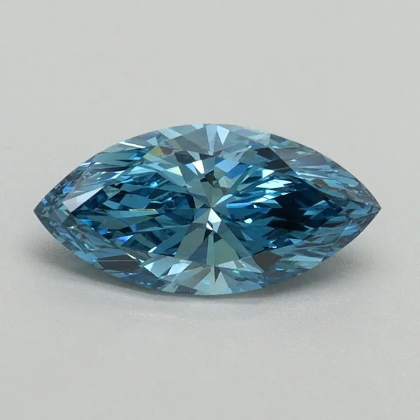 1.07ct MARQUISE Fancy Vivid Blue VS1 Coloured Lab diamond